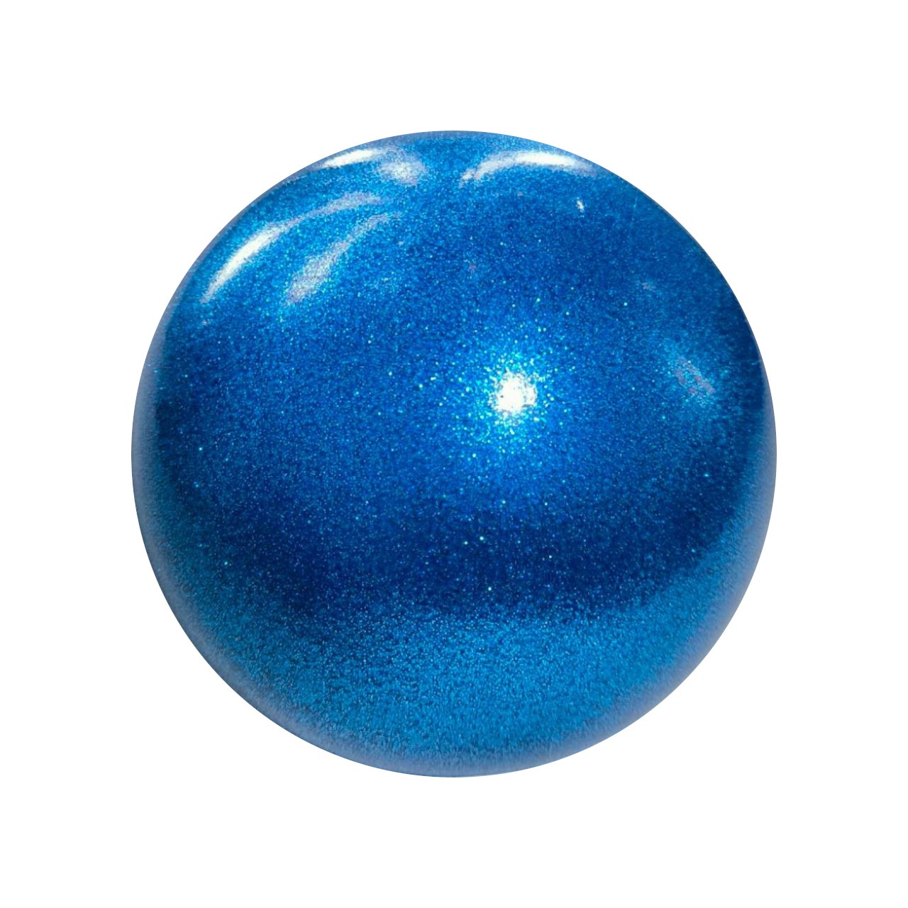 М'яч для художньої гімнастики T12-blue 15 см синій з гліттером
