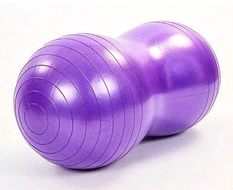 М'яч для фітнеса EasyFit Peanut 45х90 см фіолетовий (фітбол горіх-арахіс)