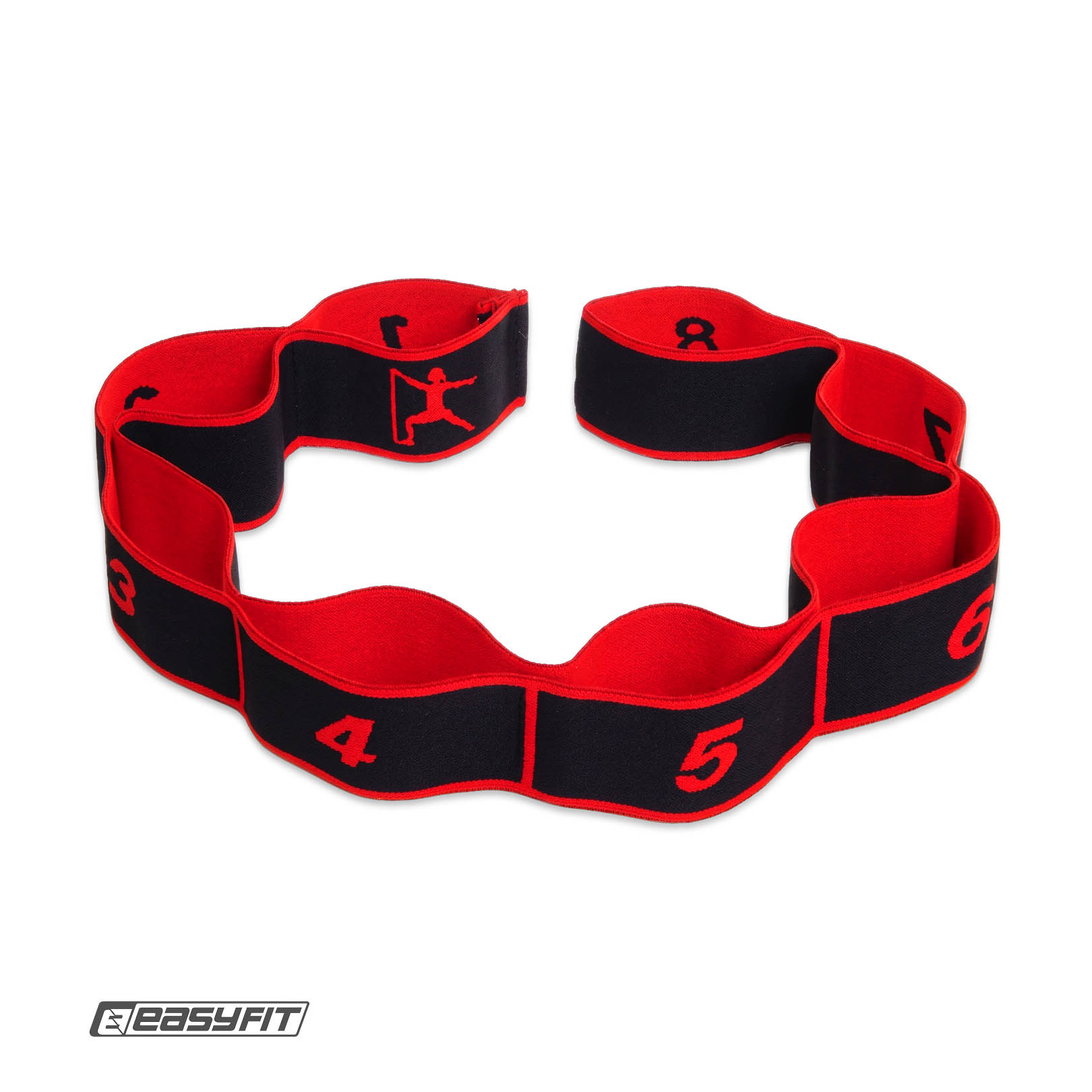 Еспандер стрічка EasyFit з петлями для тренувань червоний (HARD)
