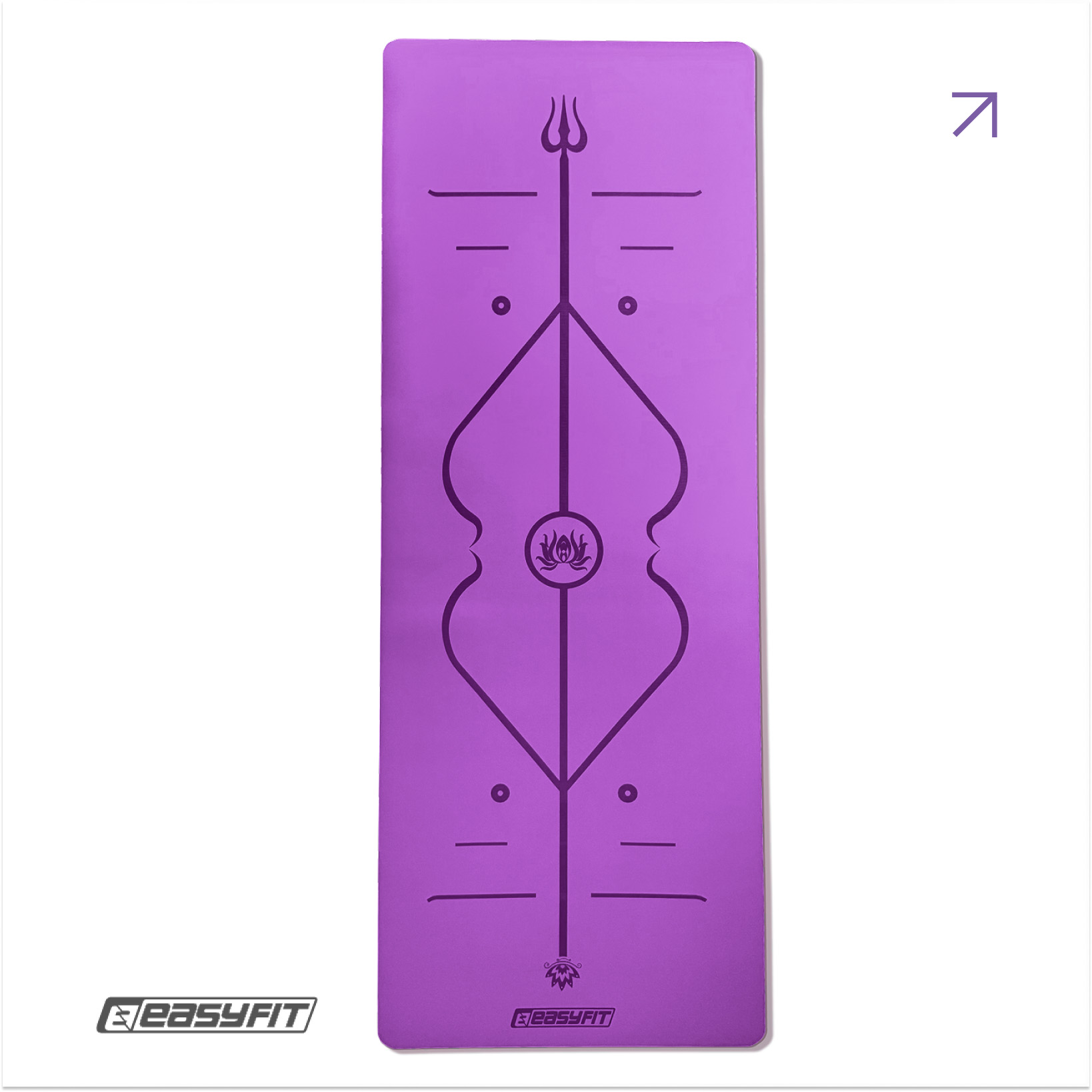 Килимок для йоги професійний EasyFit Pro каучук 5 мм Фіолетовий