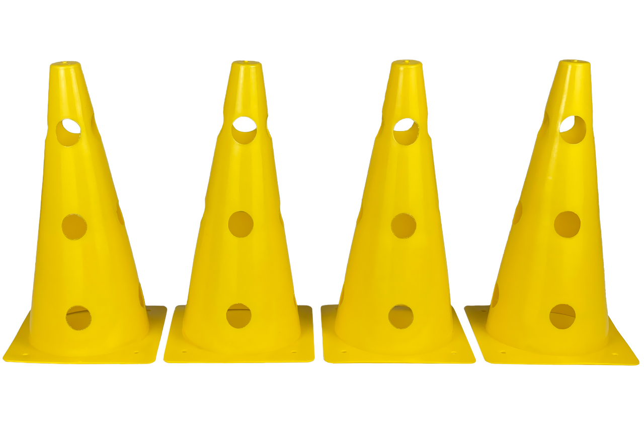 Конуси-фішки спортивні EasyFit 31 см (набір з 4 штук) жовті