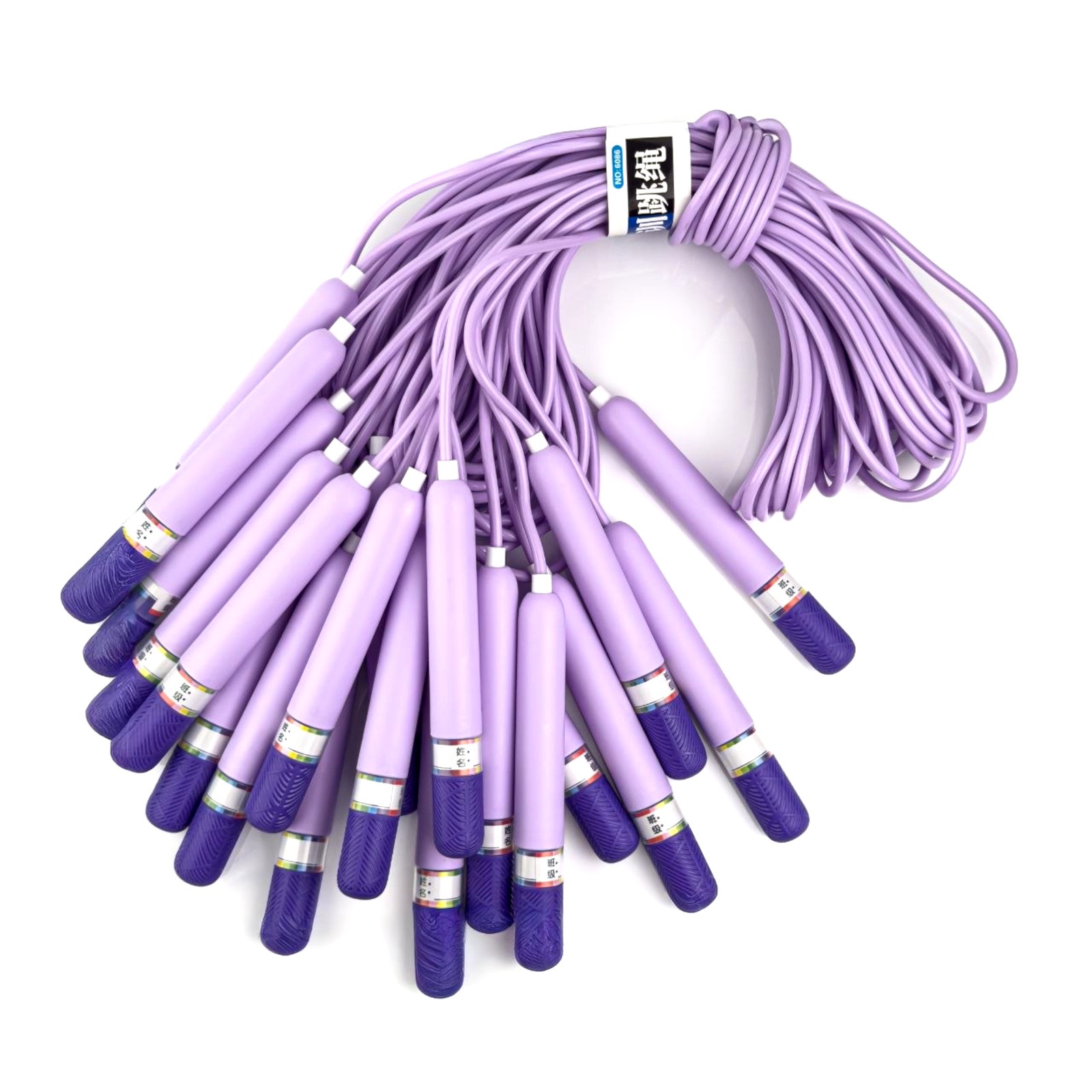 Скакалка дитяча з пластмасовими ручками 10 шт в упаковці TS-6086-Purple