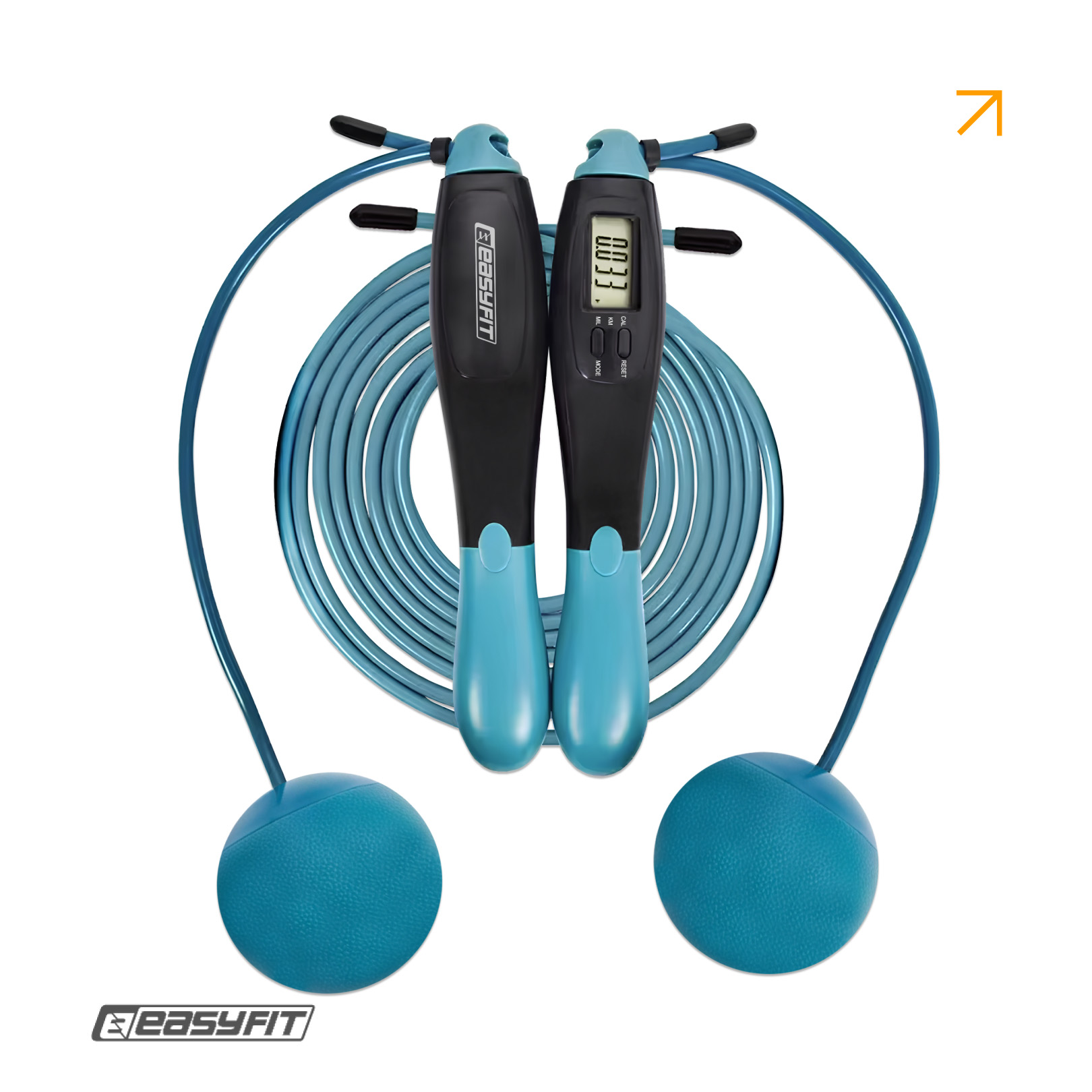 Скакалка для боксу EasyFit TwinRope 2,8 м чорний-зелений