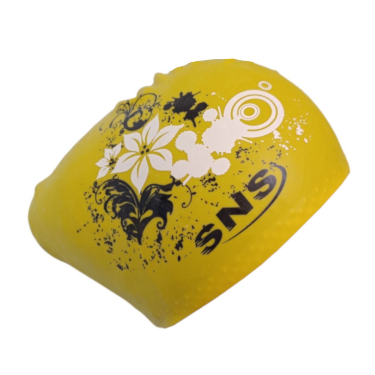 Шапочка для плавання для довгого волосся SNS KW-3Ж yellow flowers