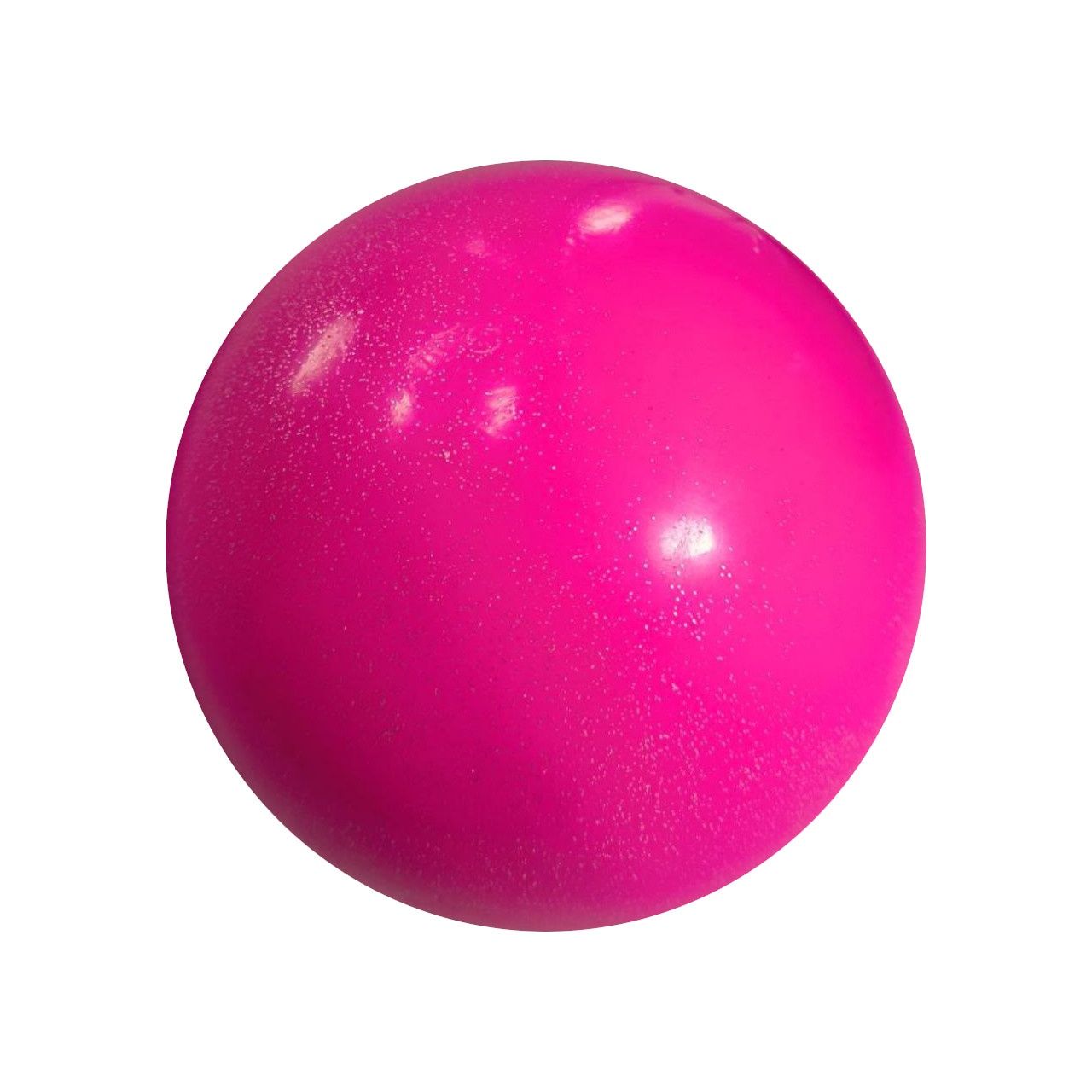 М'яч для художньої гімнастики T12-pink 15 см рожевий з гліттером